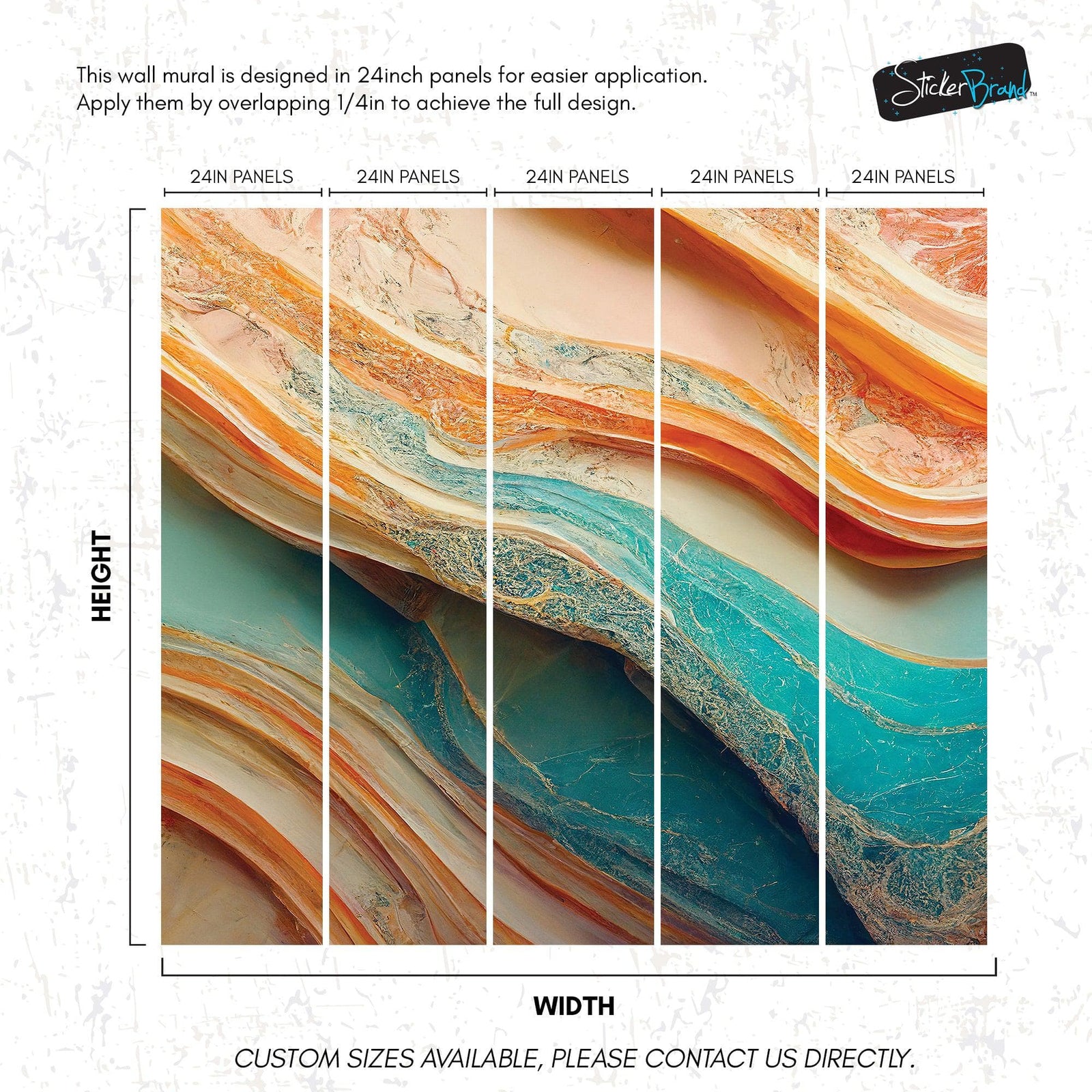 Colorful Marble Slate Wallpaper Mural. #6737