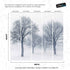 Black and White Snow Covered Trees Winter Landscape Wall Mural. #7042