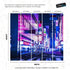 Tokyo Japan Retro 80's Synth Wave Pop Style CyberPunk Wall Mural. #6248