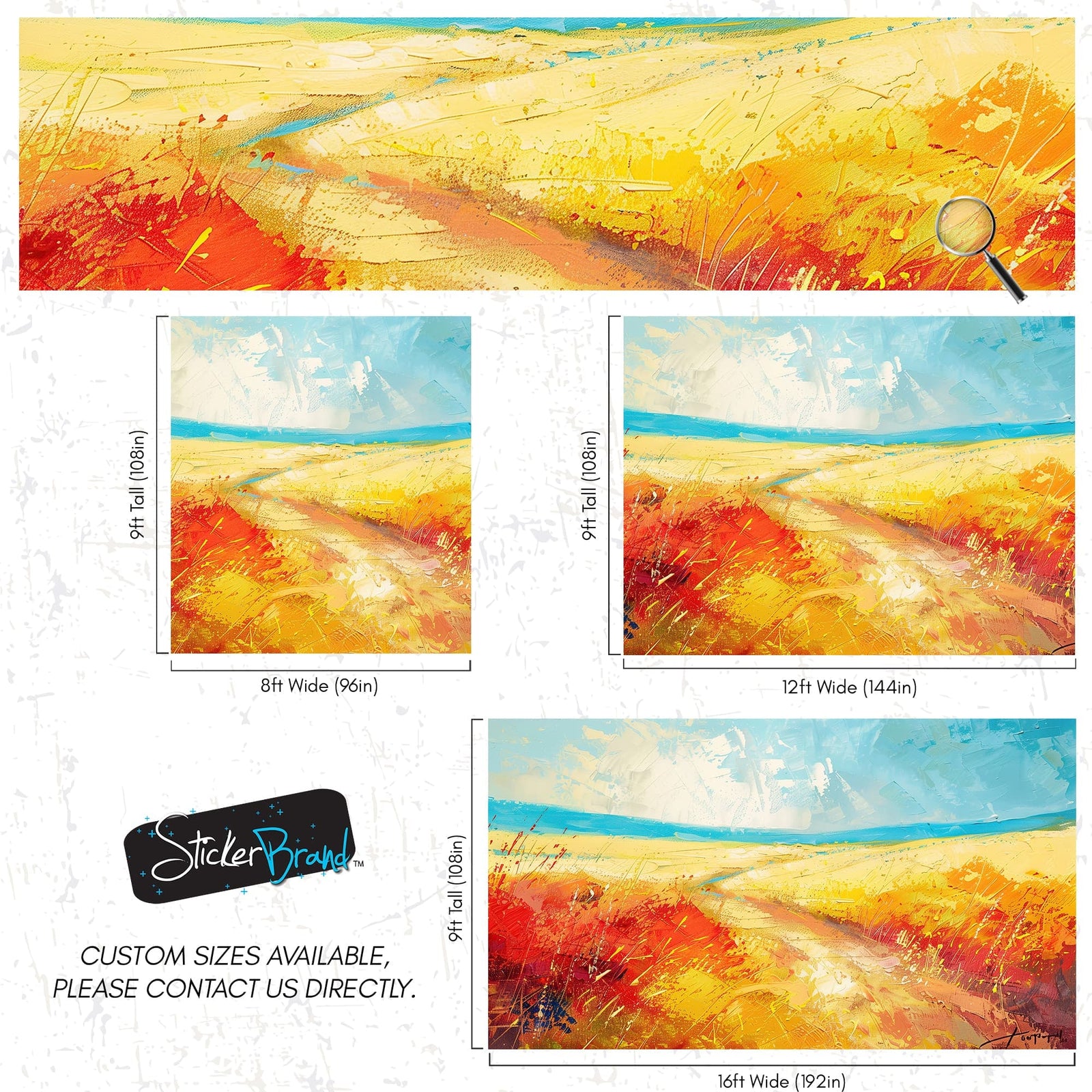 Beach Dune Wall Mural – Abstract Color Painting. #7078