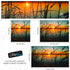 Lakeside Retreat with Sunset Over Lake Wallpaper Mural. #6920