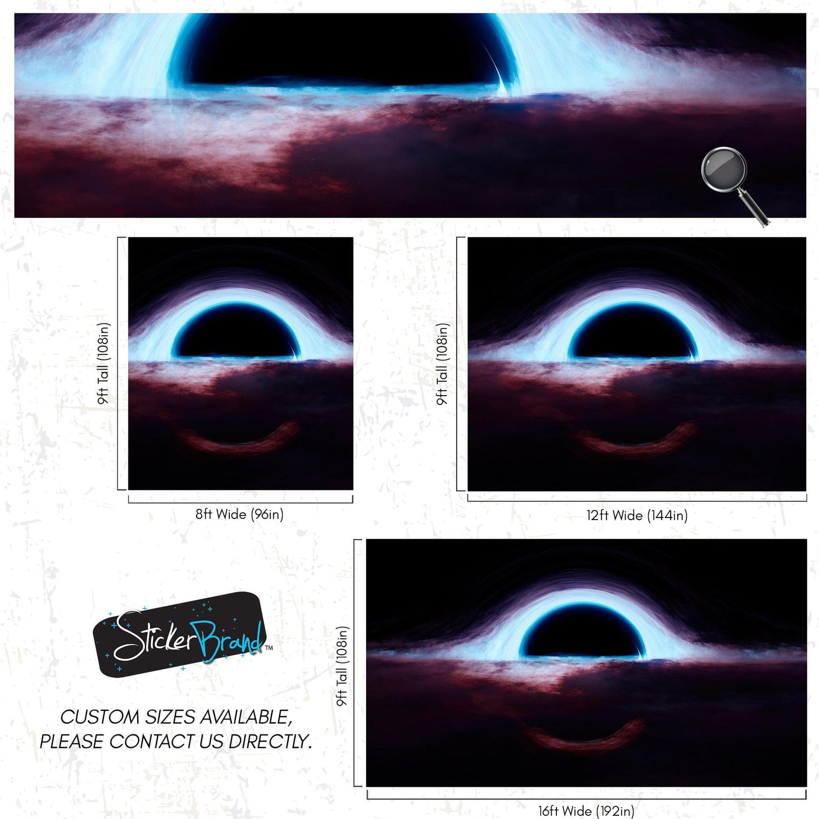 Black Hole Wall Mural – Interstellar Space Sci-Fi Wallpaper. #6919