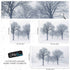 Black and White Snow Covered Trees Winter Landscape Wall Mural. #7042