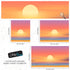 Orange Sunset Over Beach Wall Mural. Blurred Abstract Sunset Over Coastline. #6393
