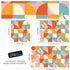 Geometric Shapes Contemporary Wall Mural. Pastel Color Orange, Pink, Blue, White. #7005