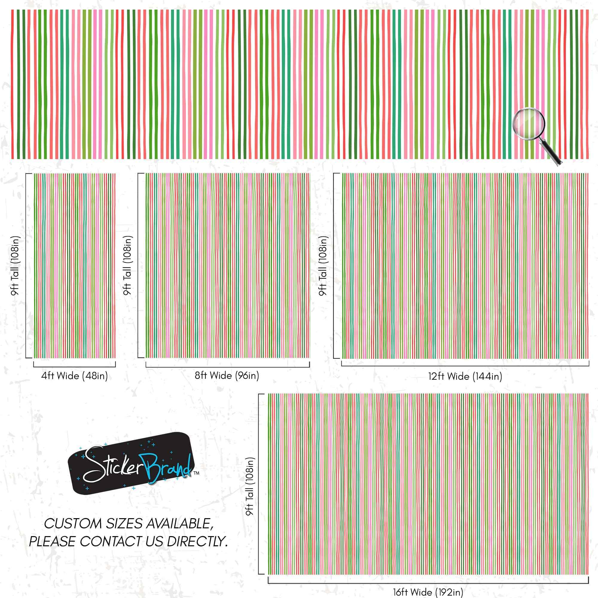 Color Vertical Stripes Pattern Wallpaper Mural. #7034