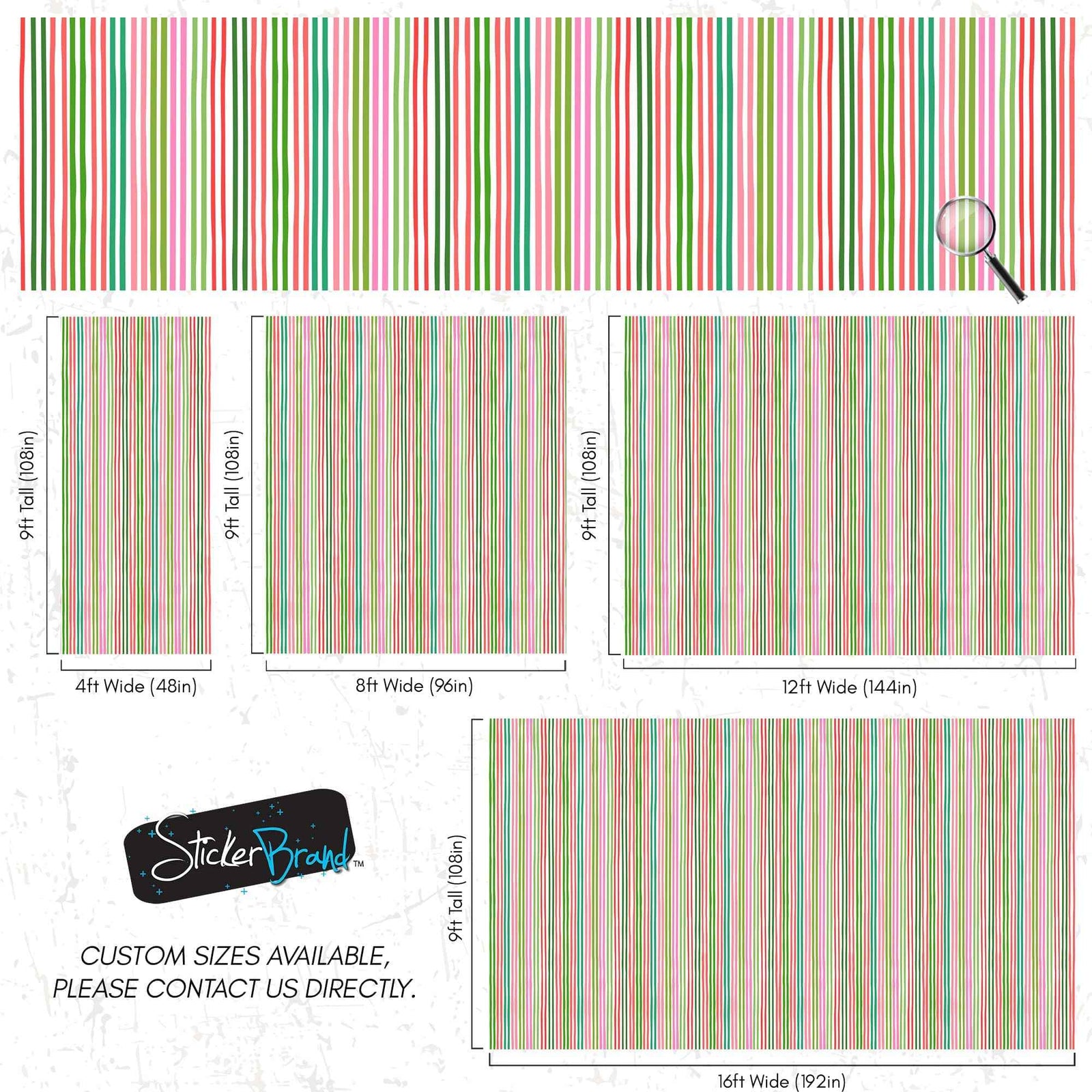 Color Vertical Stripes Pattern Wallpaper Mural. #7034