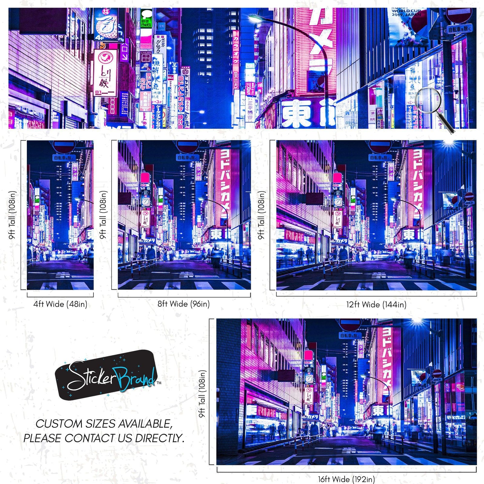 Tokyo Japan Retro 80's Synth Wave Pop Style CyberPunk Wall Mural. #6248