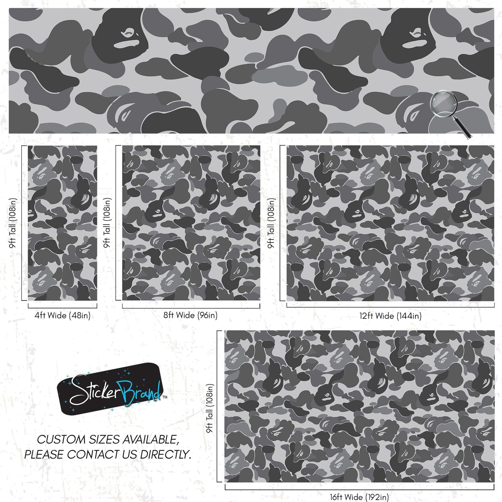 Bape Camo Wallpaper Mural. Grey Camo Streetwear Hype Beast Aesthetics. #6901