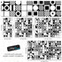 Black and White Geometric Shapes Wallpaper Mural Wall Art. #6710