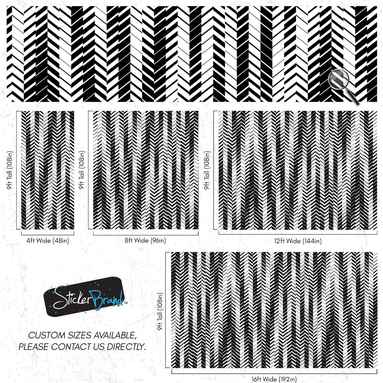 Black and White Minimal Retro Stripes Pattern Wallpaper. #7033