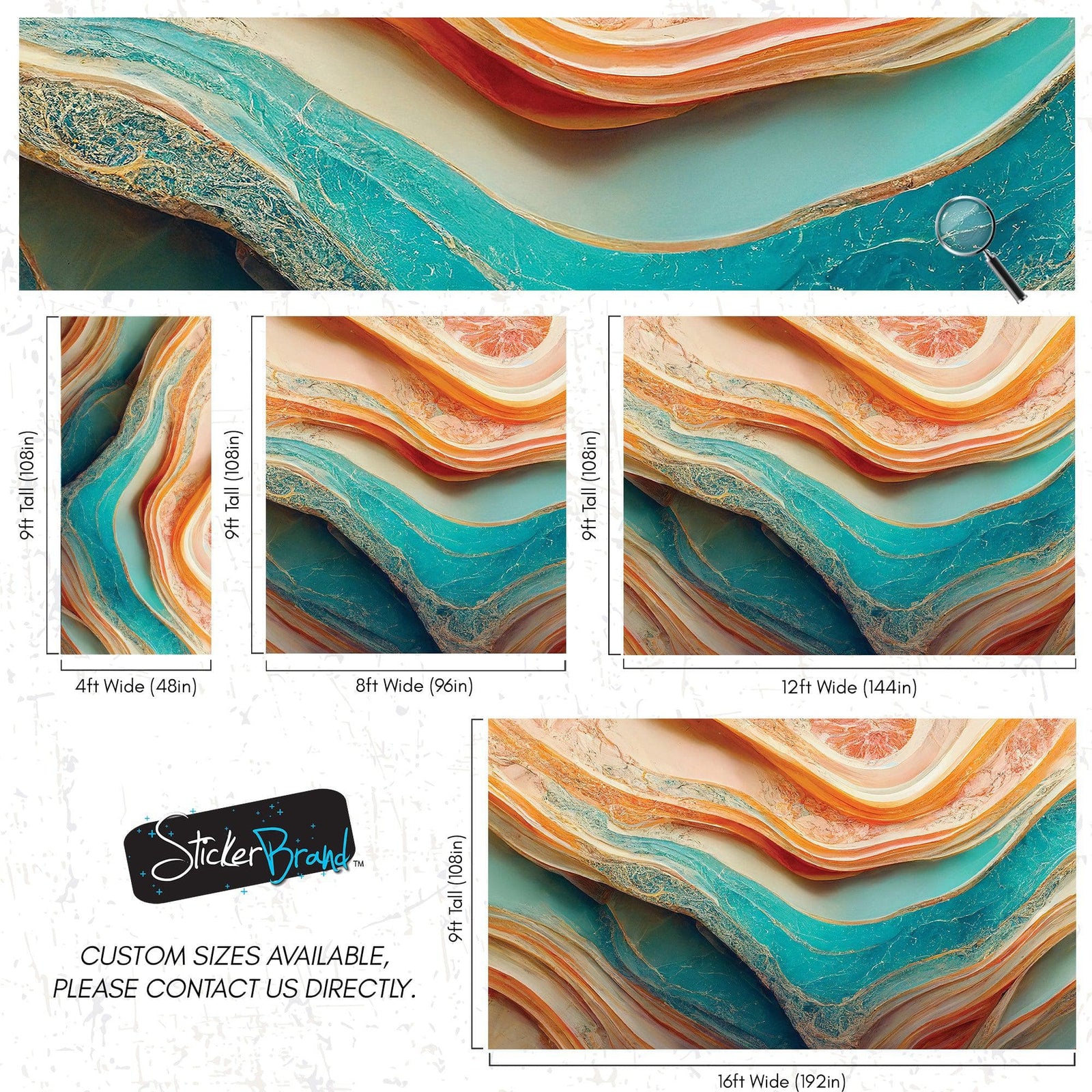 Colorful Marble Slate Wallpaper Mural. #6737