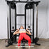 Muscle D Fitness 88" Dual Adjustable Pulley – Compact Cable Machine