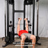 Muscle D Fitness 88" Dual Adjustable Pulley – Compact Cable Machine