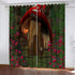 Mushroom House Curtains Pattern Blackout Window Drapes
