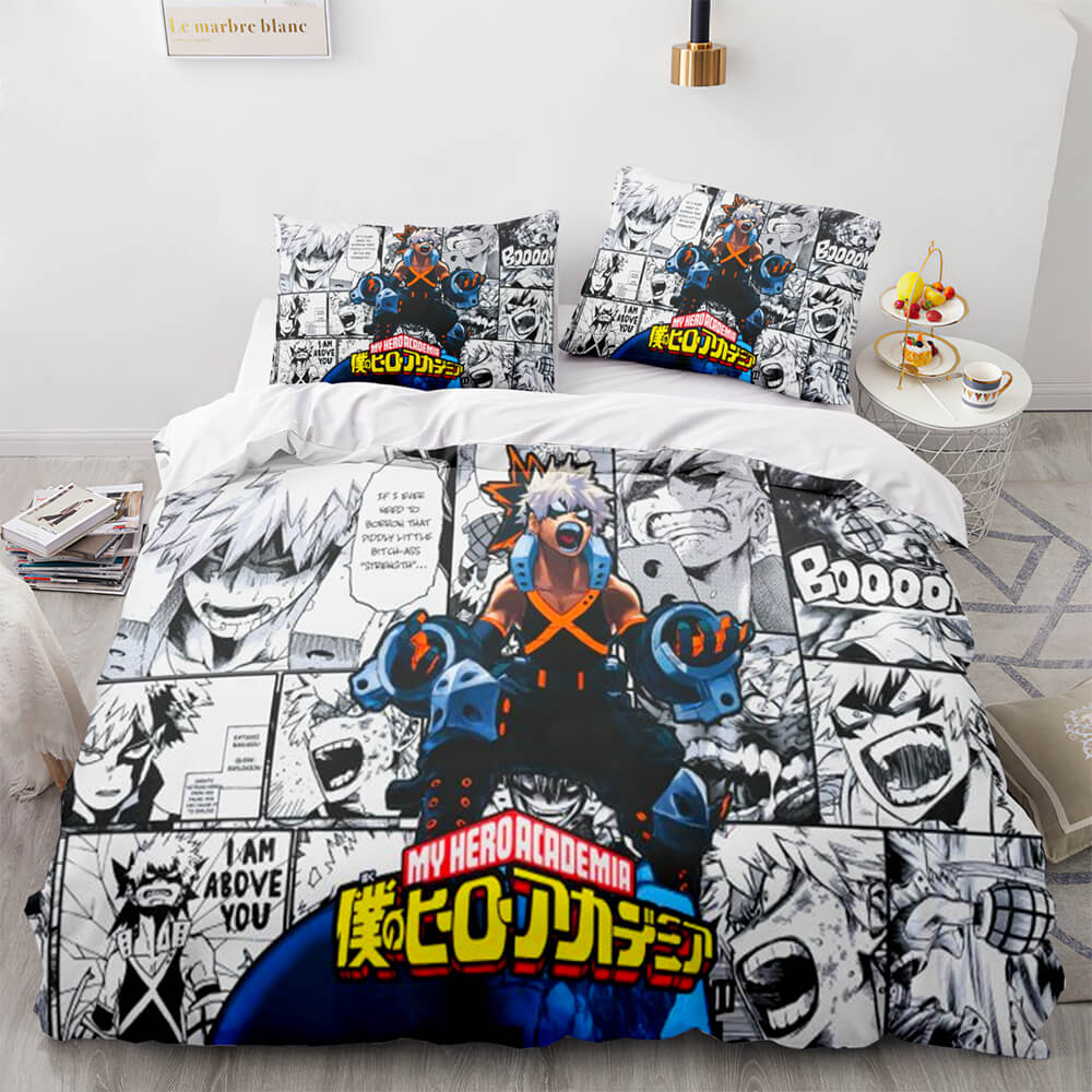 My Hero Academia 3 Piece Bedding Set Cosplay Quilt Cover