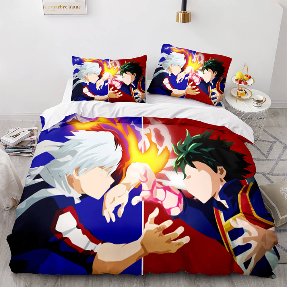 My Hero Academia 3 Piece Bedding Set Cosplay Quilt Cover