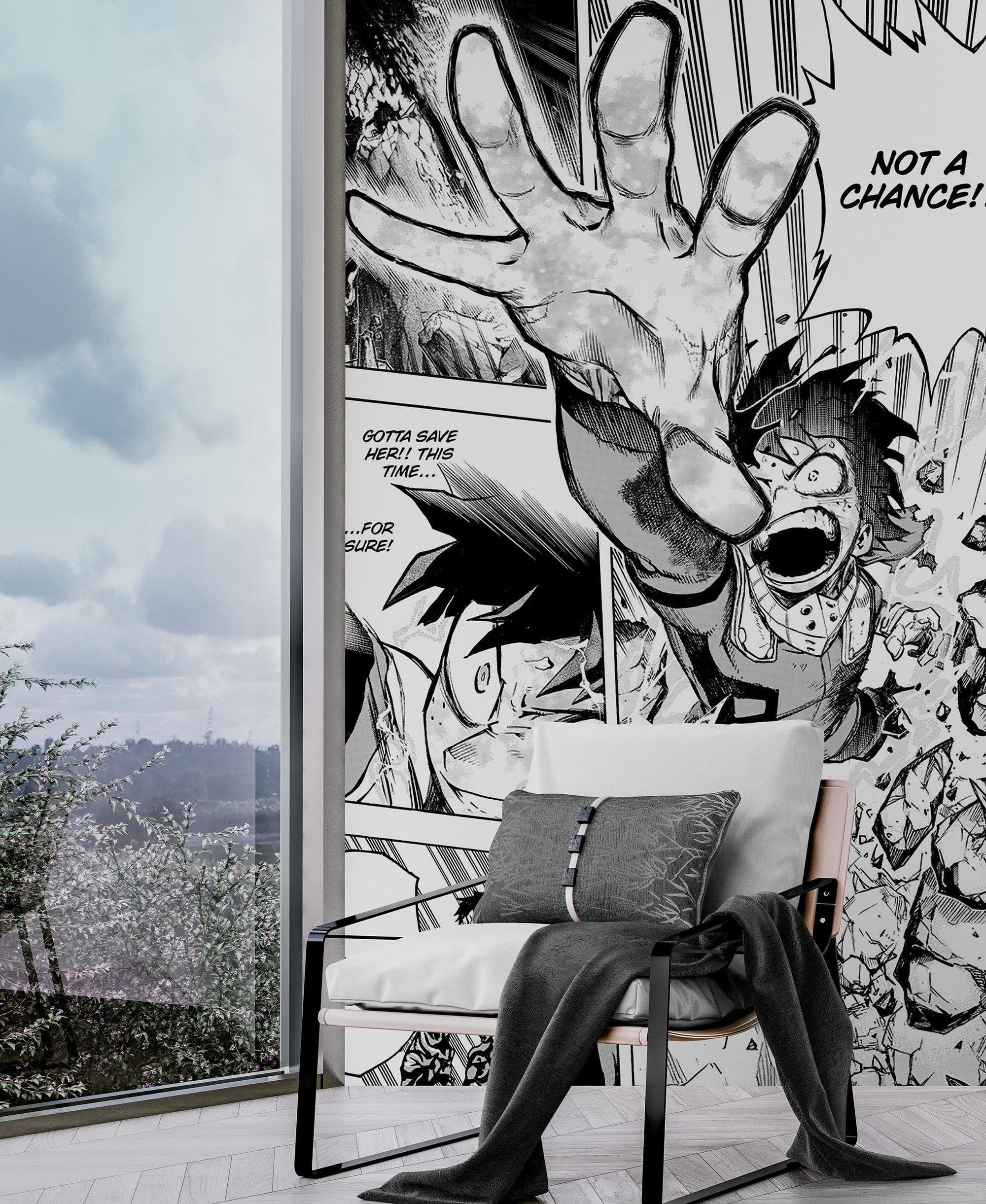 Midoriya Manga Panels Wallpaper Mural. #A1016