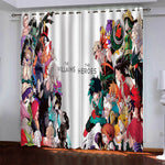 My Hero Academia Pattern Curtains Blackout Window Drapes