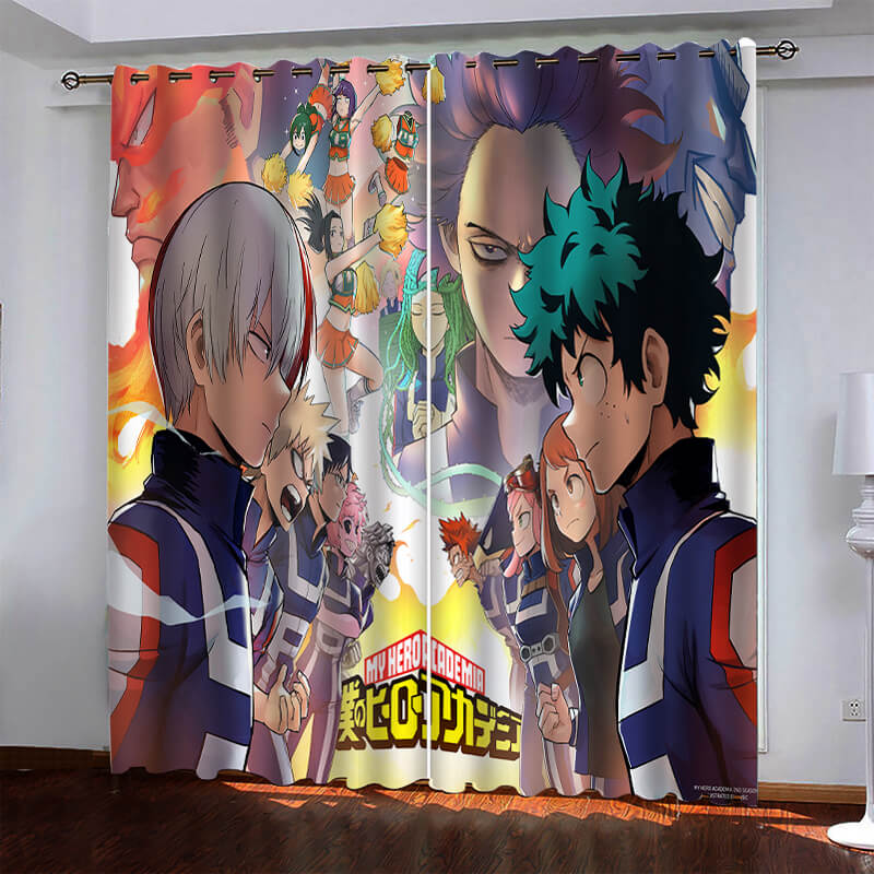 My Hero Academia Pattern Curtains Blackout Window Drapes