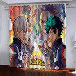 My Hero Academia Pattern Curtains Blackout Window Drapes