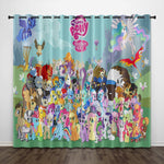 My Little Pony Curtains Pattern Blackout Window Drapes