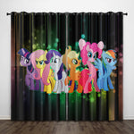 My Little Pony Curtains Pattern Blackout Window Drapes