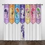 My Little Pony Curtains Pattern Blackout Window Drapes
