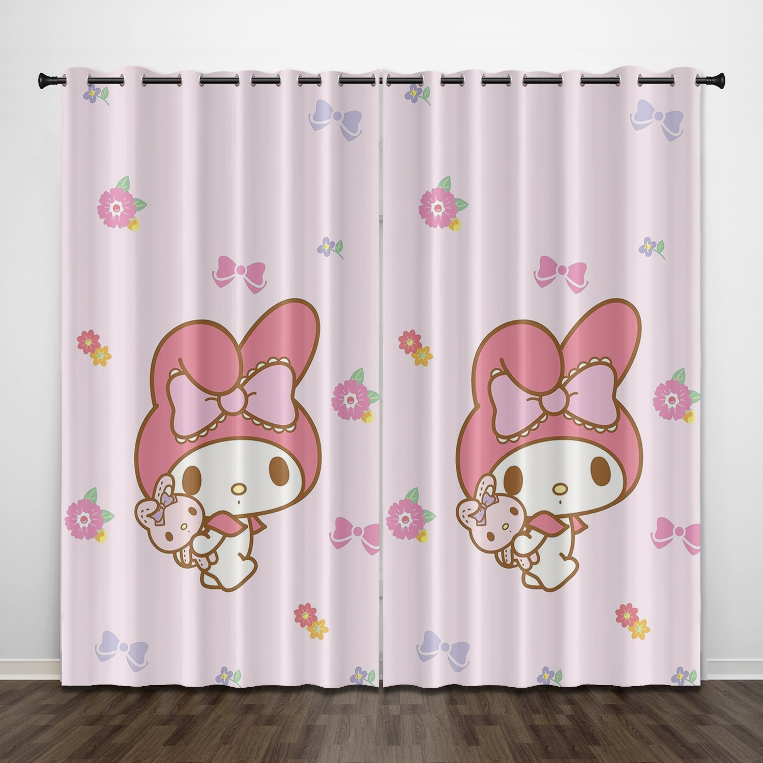 My Melody Curtains Pattern Blackout Window Drapes