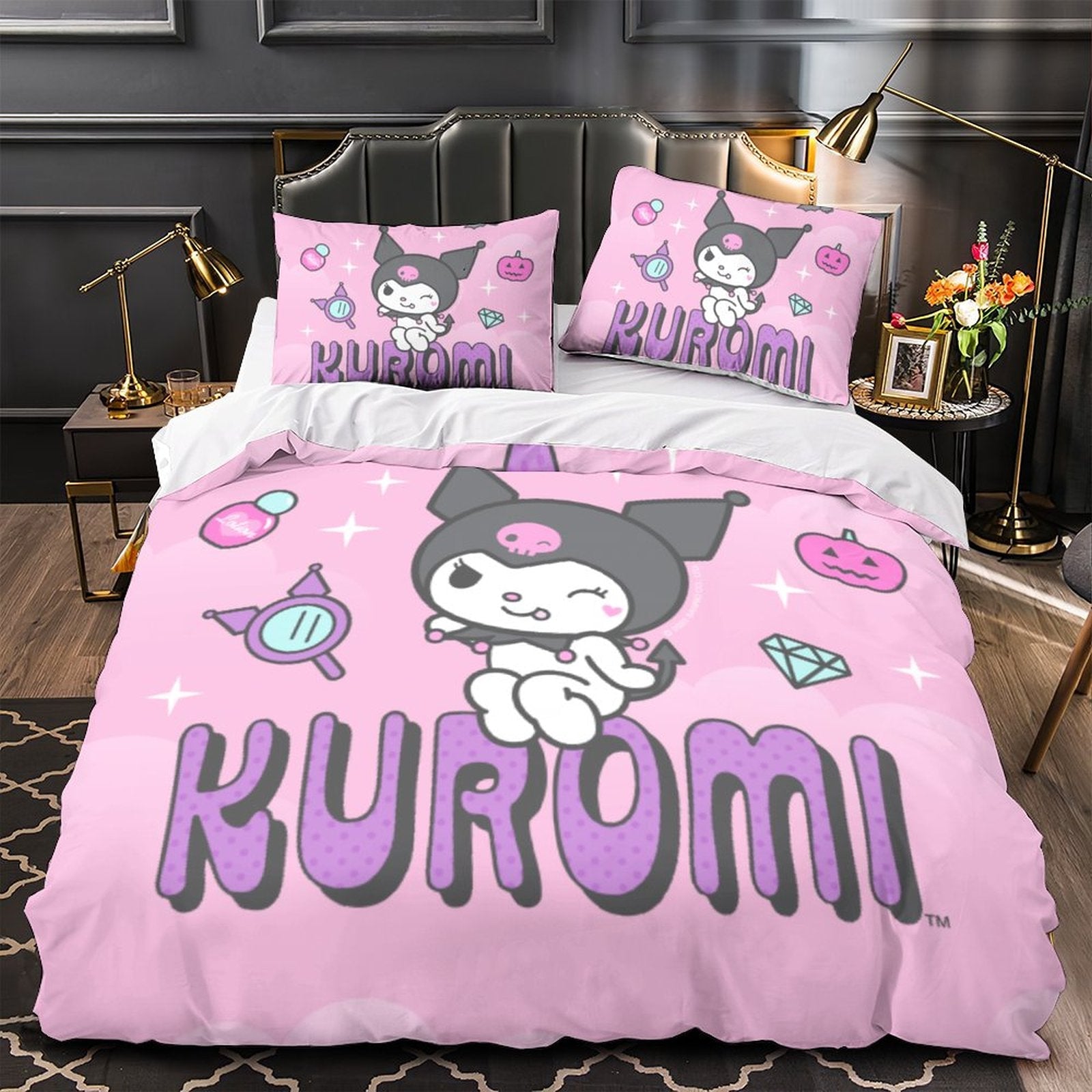 My Melody Kuromi Bedding Set Quilt Cover Without Filler