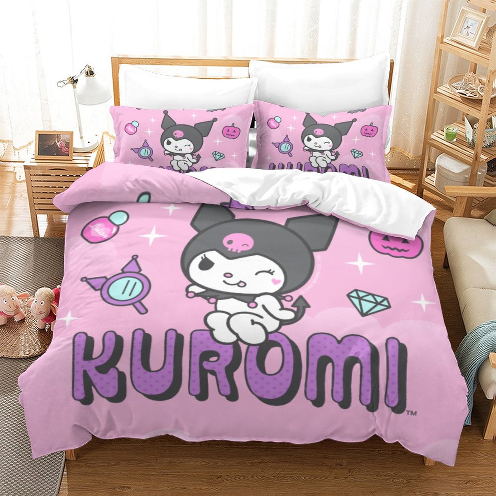 My Melody Kuromi Bedding Set Quilt Cover Without Filler
