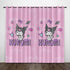My Melody Kuromi Curtains Pattern Blackout Window Drapes