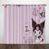 My Melody Kuromi Curtains Pattern Blackout Window Drapes