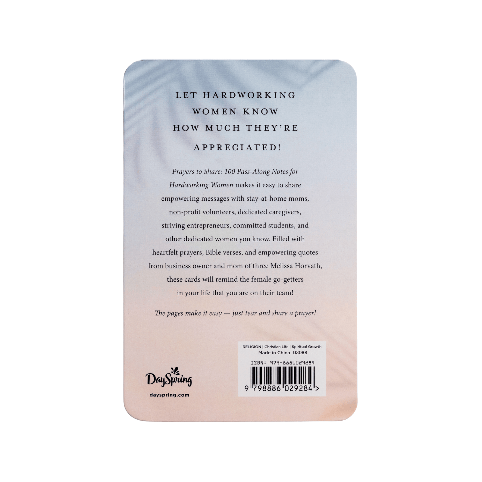 Prayers To Share - 100 Pass-Along Notes for Hardworking Women