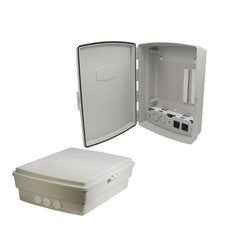 L-com NBP141004-100 Weatherproof Enclosure, 14x10x4in, 120VAC w/ Hook & Loop Mounting, NB Series