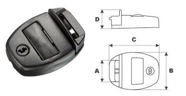 Nexus Center Release Buckle Repair Kit for Hot Tub / Spa Straps | 4 PACK