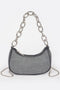 NOHO Hot Fix Stone Small Hobo Bag with Chain: BYMANYC ® New York