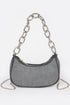NOHO Hot Fix Stone Small Hobo Bag with Chain: BYMANYC ® New York