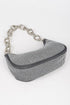 NOHO Hot Fix Stone Small Hobo Bag with Chain: BYMANYC ® New York