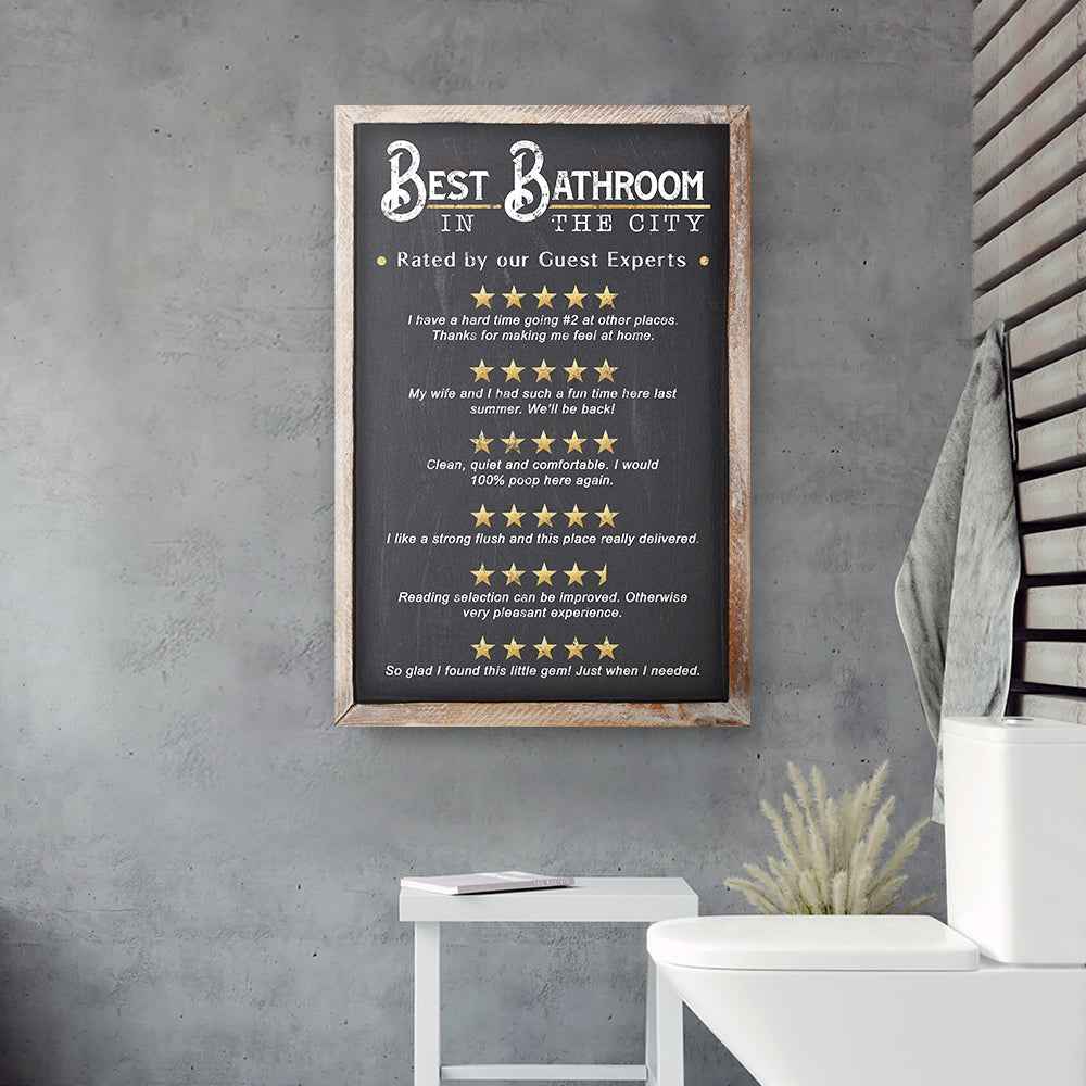 Best Bathroom In The City Sign II