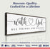 With God All Things Possible Faith Sign IV
