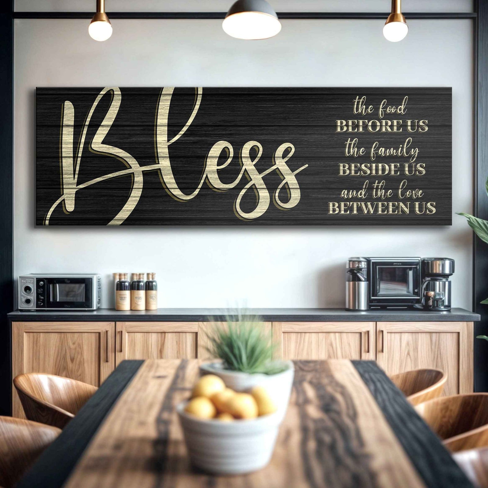 Bless The Food Before Us And The Love Between Us Sign VI