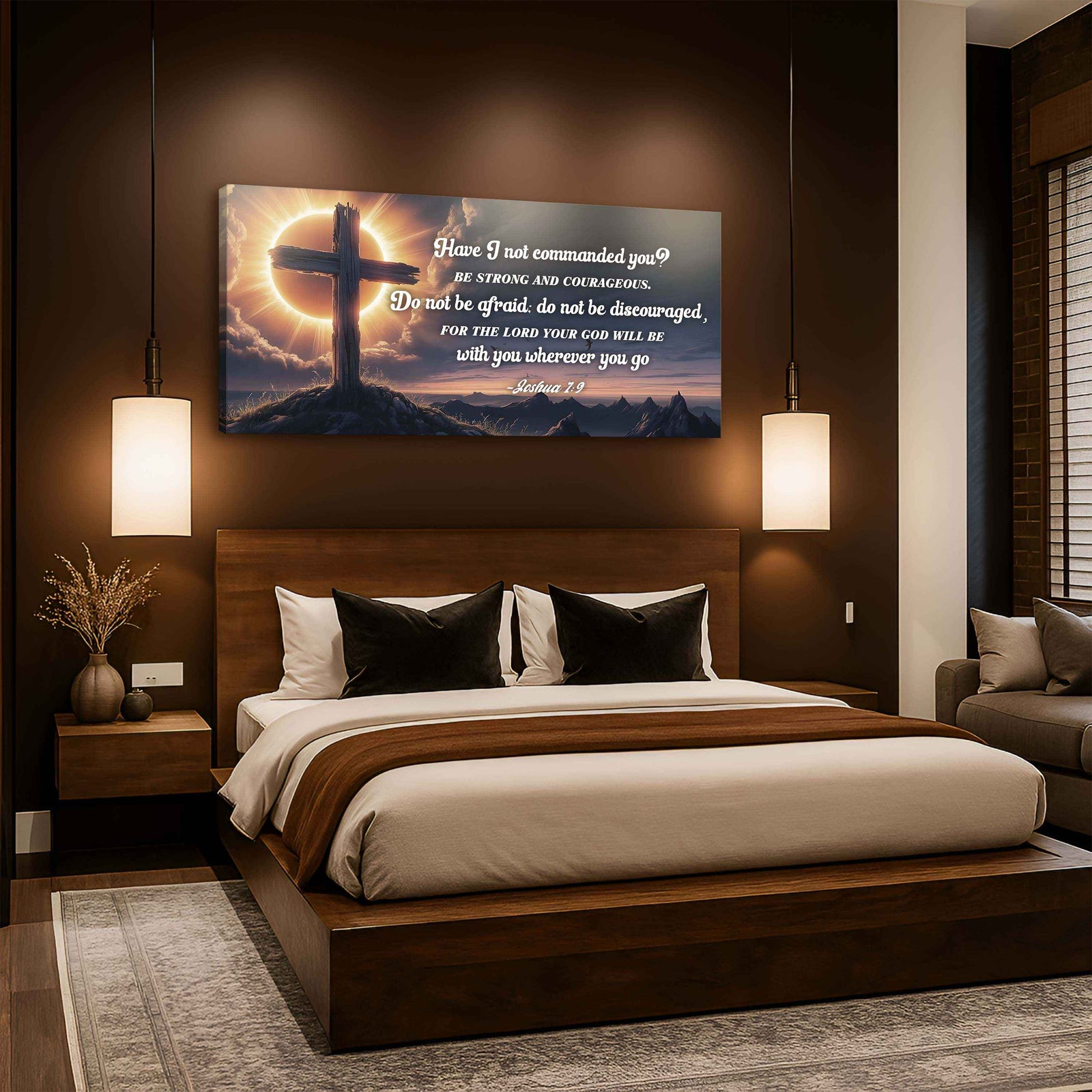 Joshua 1:9 - God Is With You Wherever You Go Faith Sign II