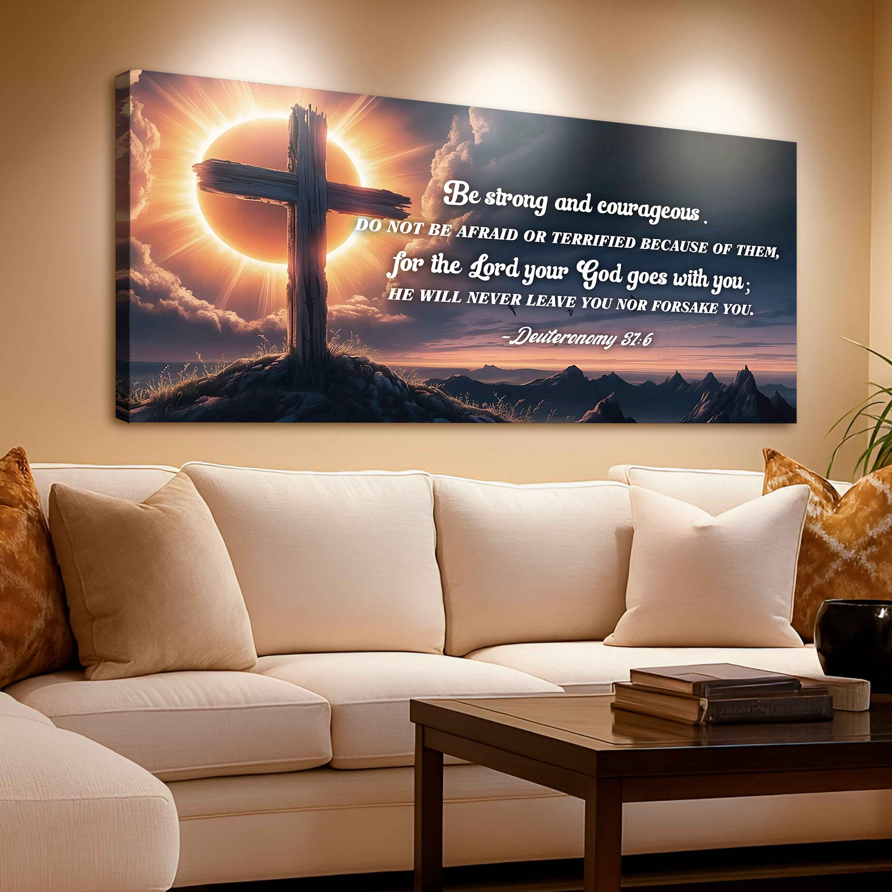 Deuteronomy 31:6 - He Will Never Leave Nor Forsake You Faith Sign