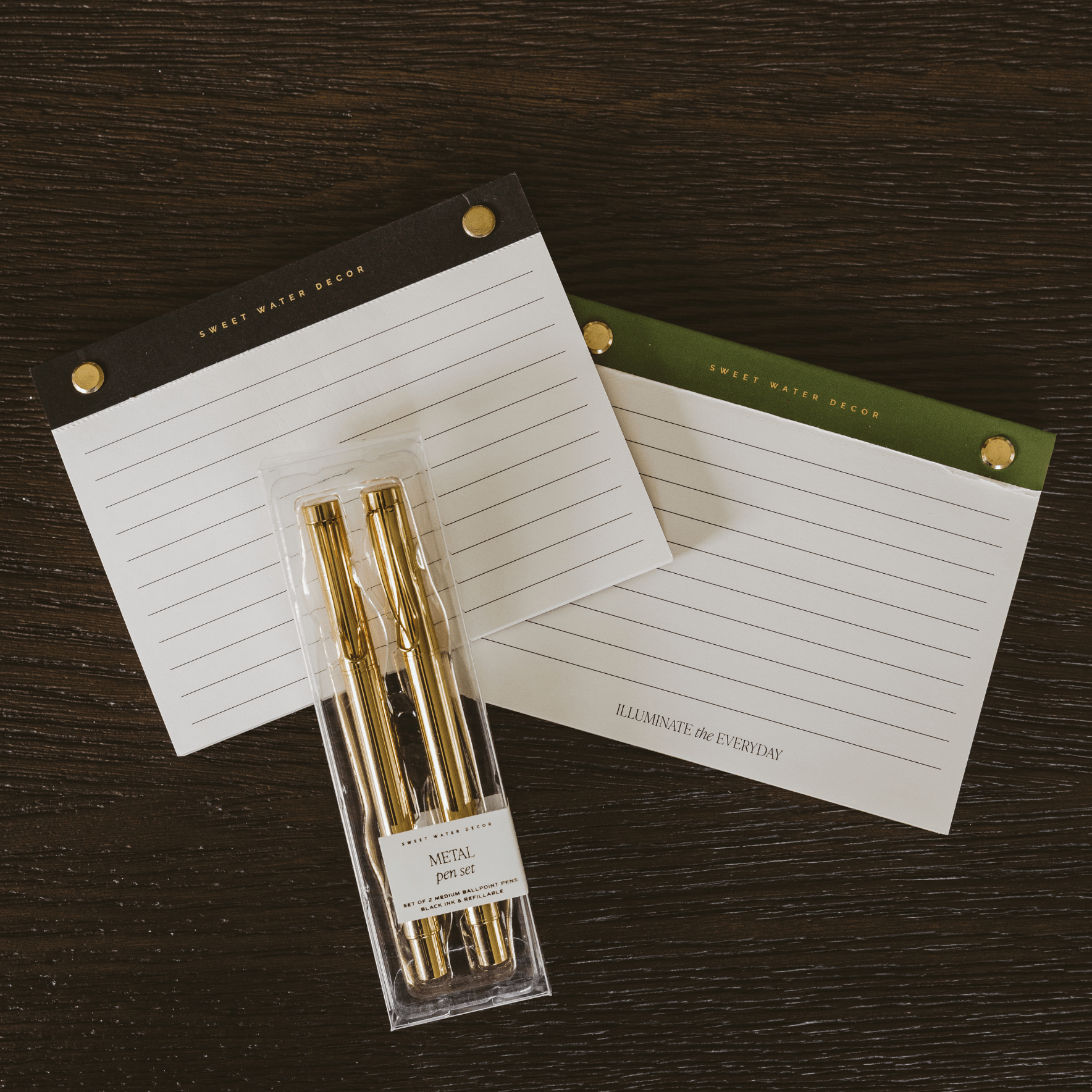 Small Gold Rivet Basic Notepad