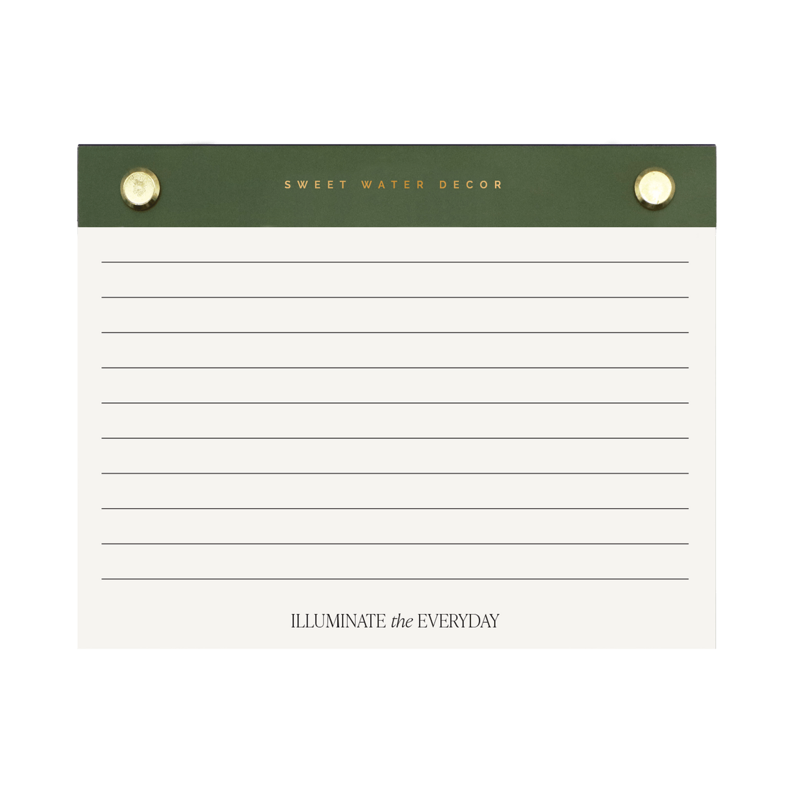 Small Green Gold Rivet Basic Notepad