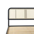 Neru Boho Curved Rattan-Headboard Bed Collection (Queen or King)