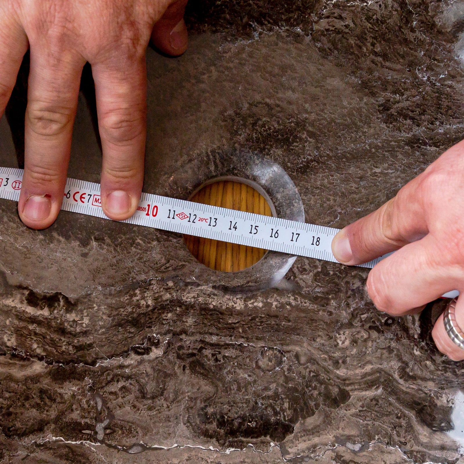 Narcist Brown Marble Vessel Sink High-Gloss Polished