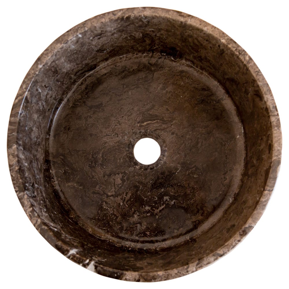 Narcist Brown Marble Vessel Sink High-Gloss Polished (D)16