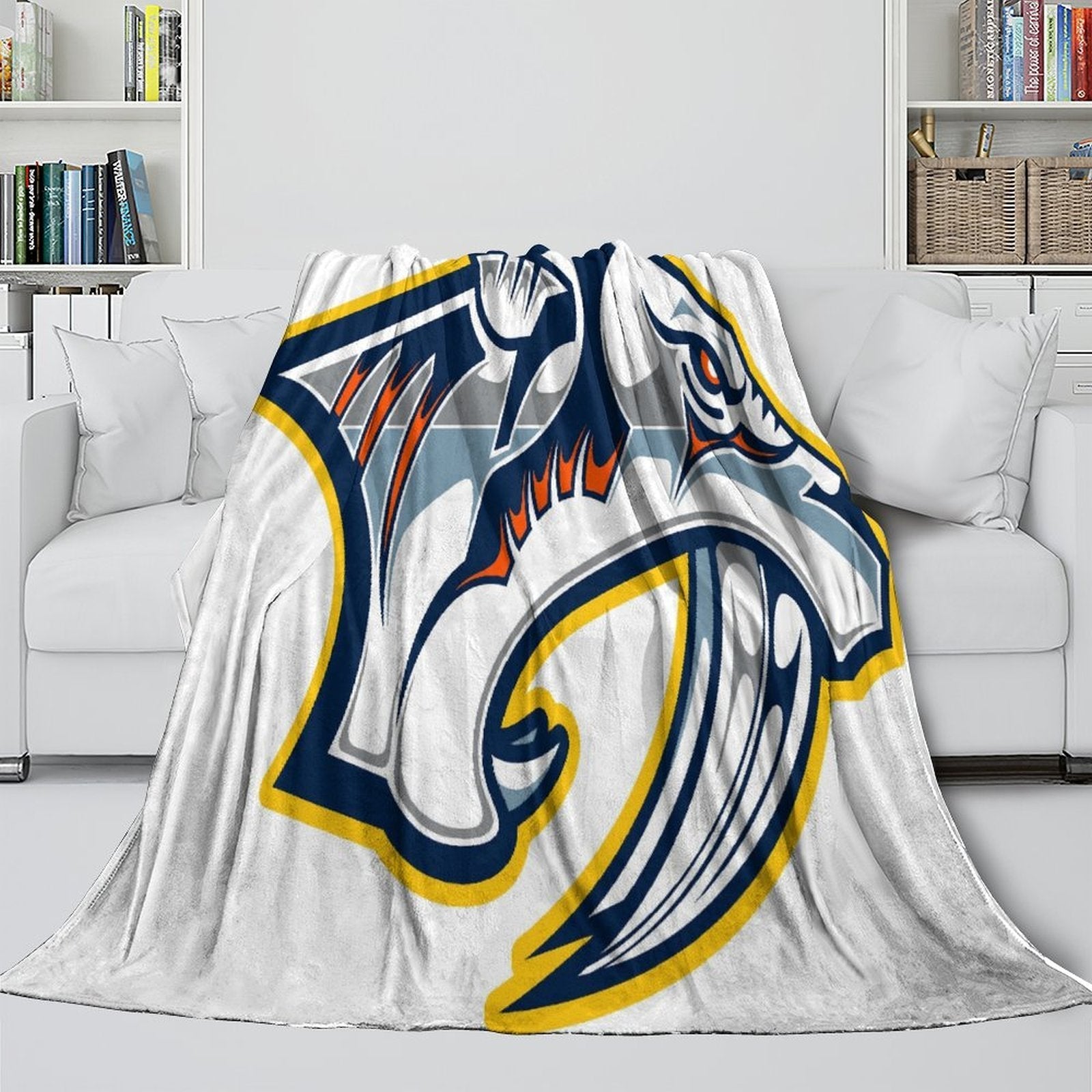 Nashville Predators Blanket Flannel Throw Kids Room Decoration